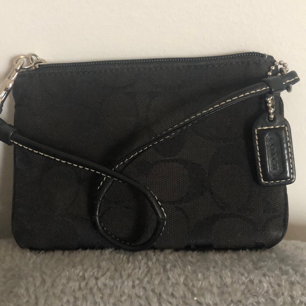 Black coach wristlet